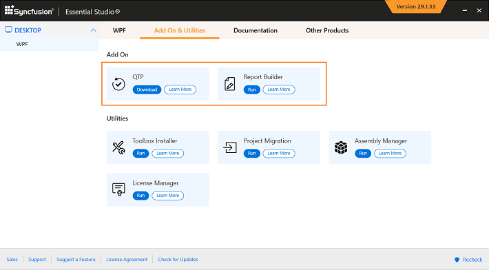 Syncfusion<sup style="font-size:70%">®</sup> Control Panel