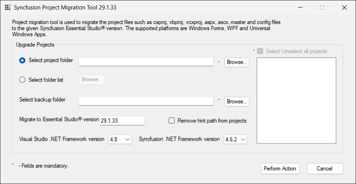 Project Migration Tool