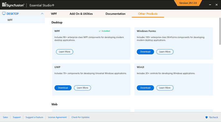 Syncfusion<sup style="font-size:70%">®</sup> Control Panel