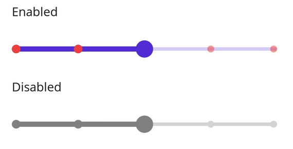 Slider divider disabled state