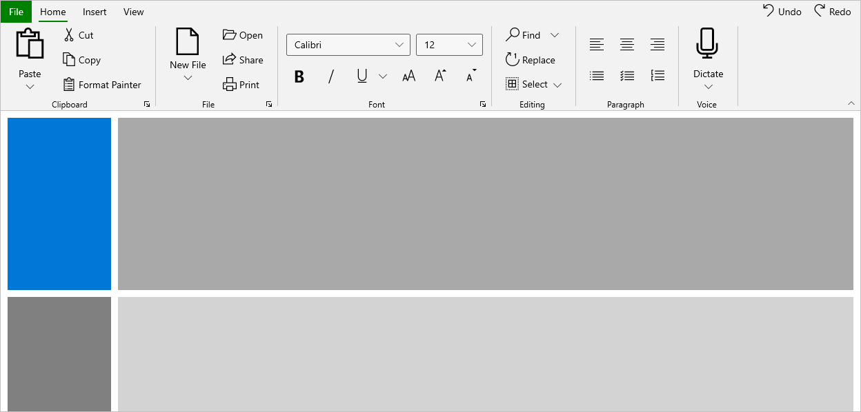 WinUI Ribbon theme resource customization in application level