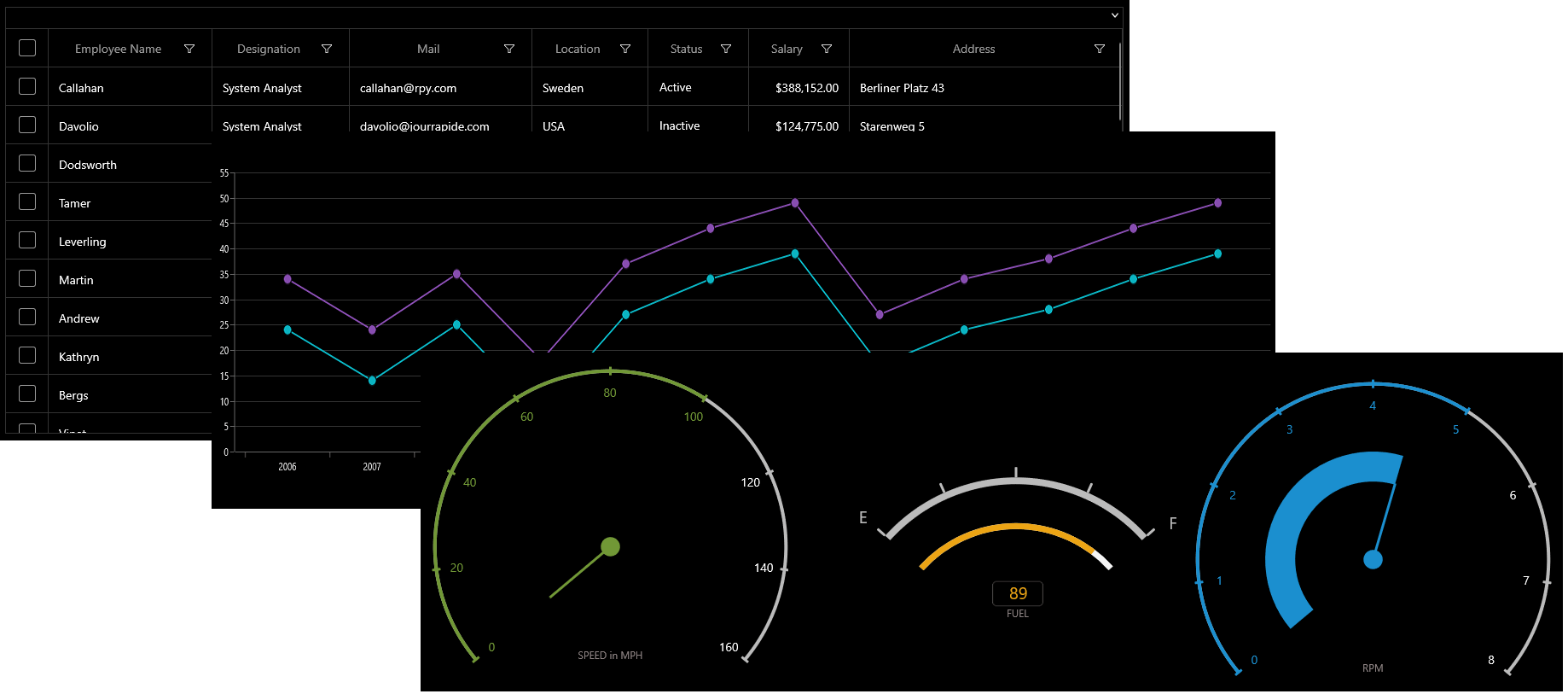 Dark theme for WinUI controls