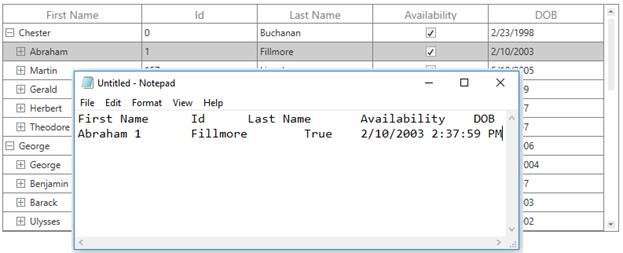 Copy to Clipboard in WPF TreeGrid