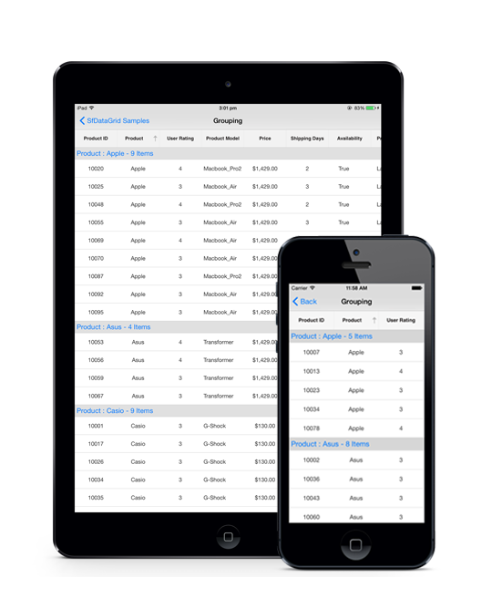 Grouping in SfDatGrid in Xamarin.iOS